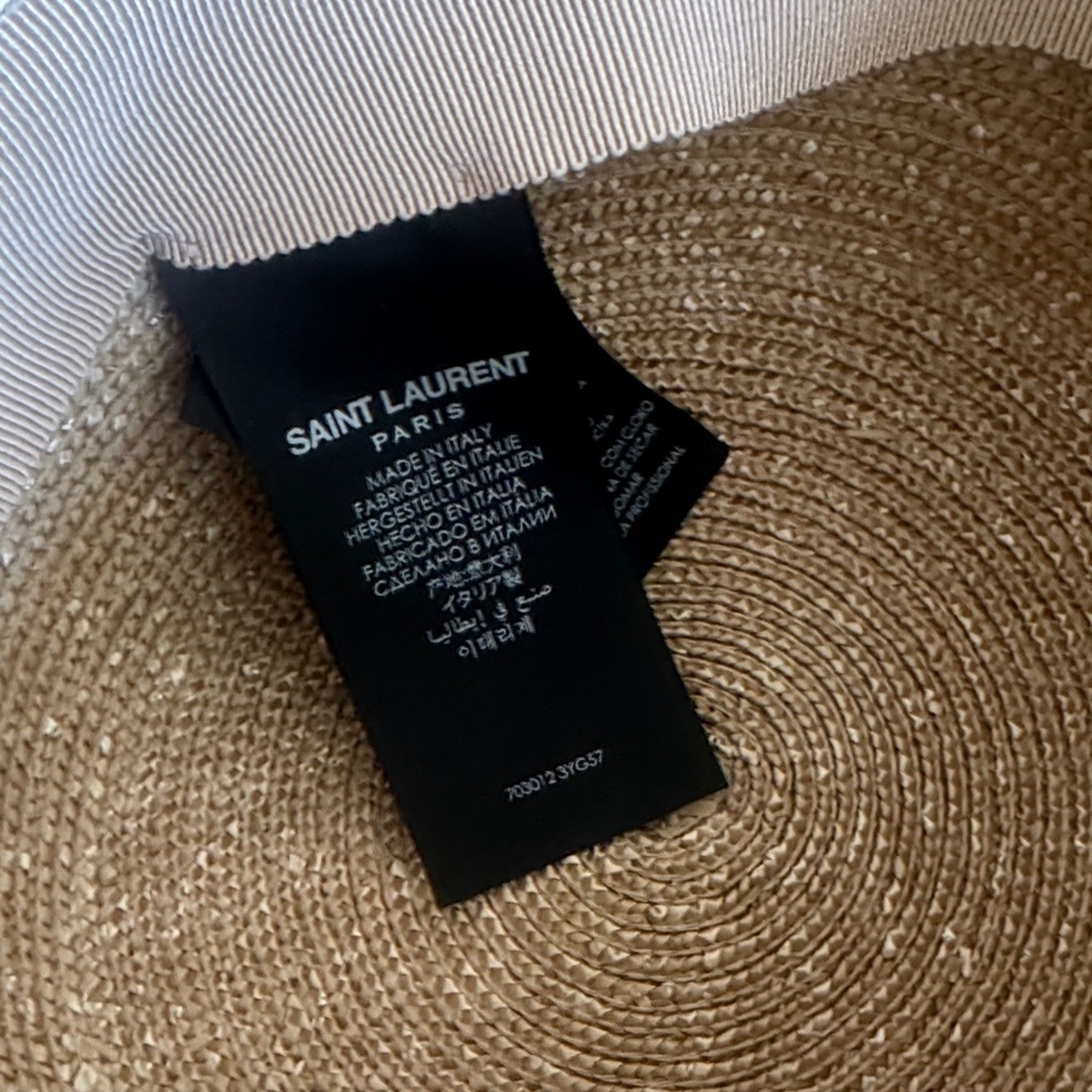 Saint Laurent Natural Bucket Straw Hat - Picture 2 of 4